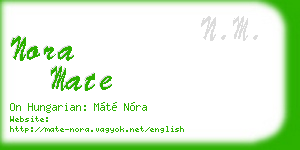 nora mate business card